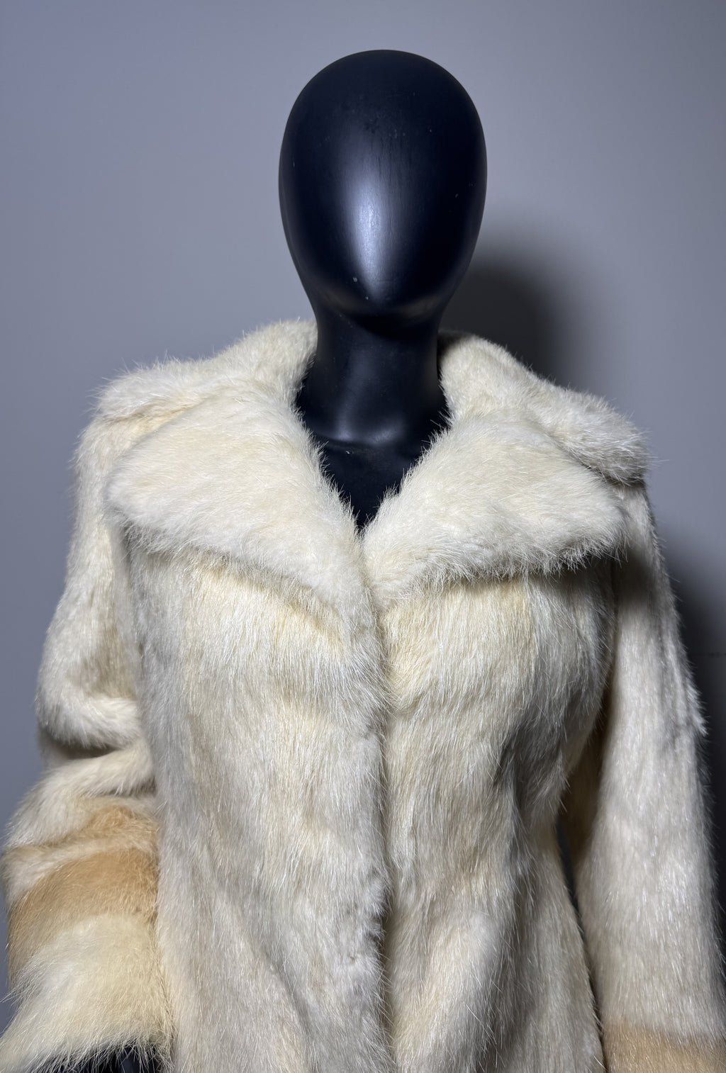 Luxury Genuine Mink Fur Coat for Women | Real Mink Fur Long Coat | Cream & Golden Beige Two Tone Mink Coat | Elegant Winter Outerwear