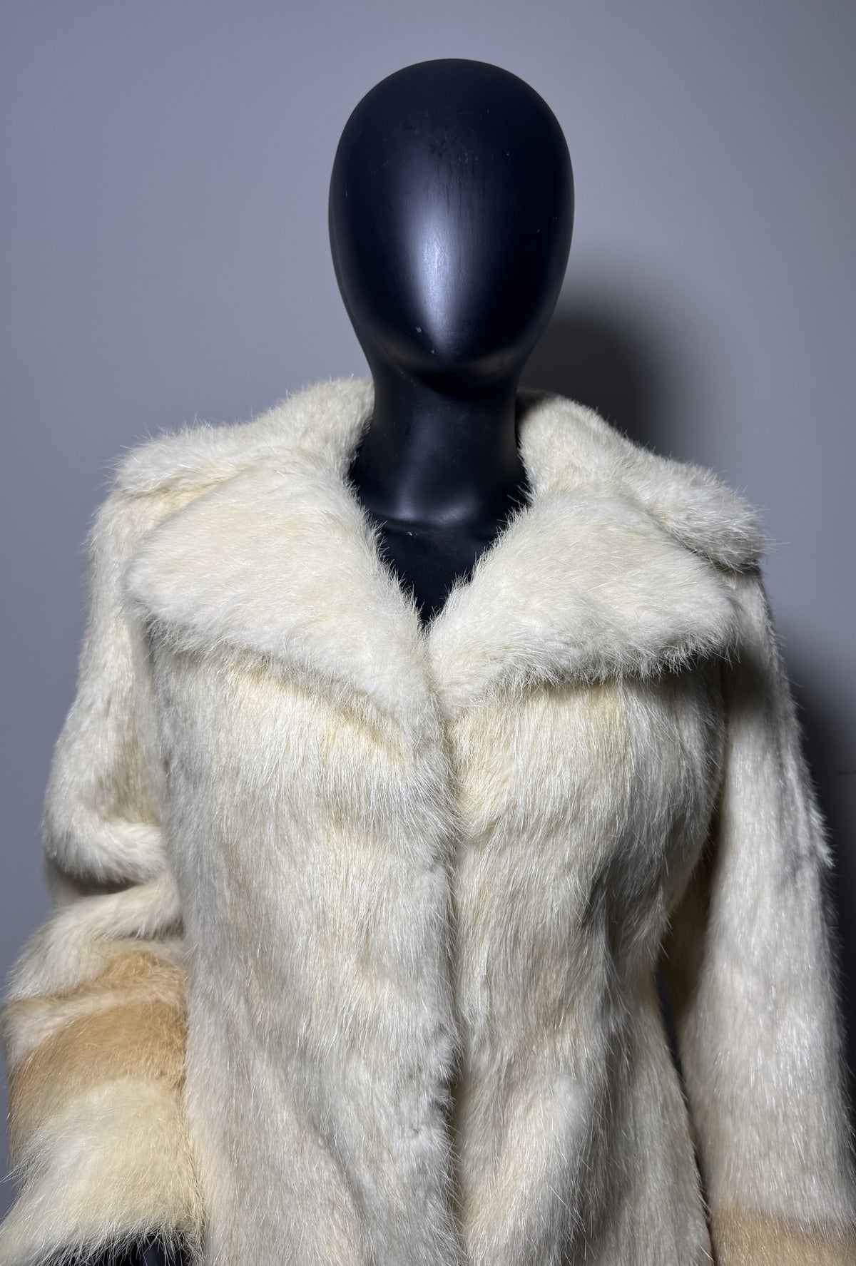 Luxury Genuine Mink Fur Coat for Women | Real Mink Fur Long Coat | Cream & Golden Beige Two Tone Mink Coat | Elegant Winter Outerwear