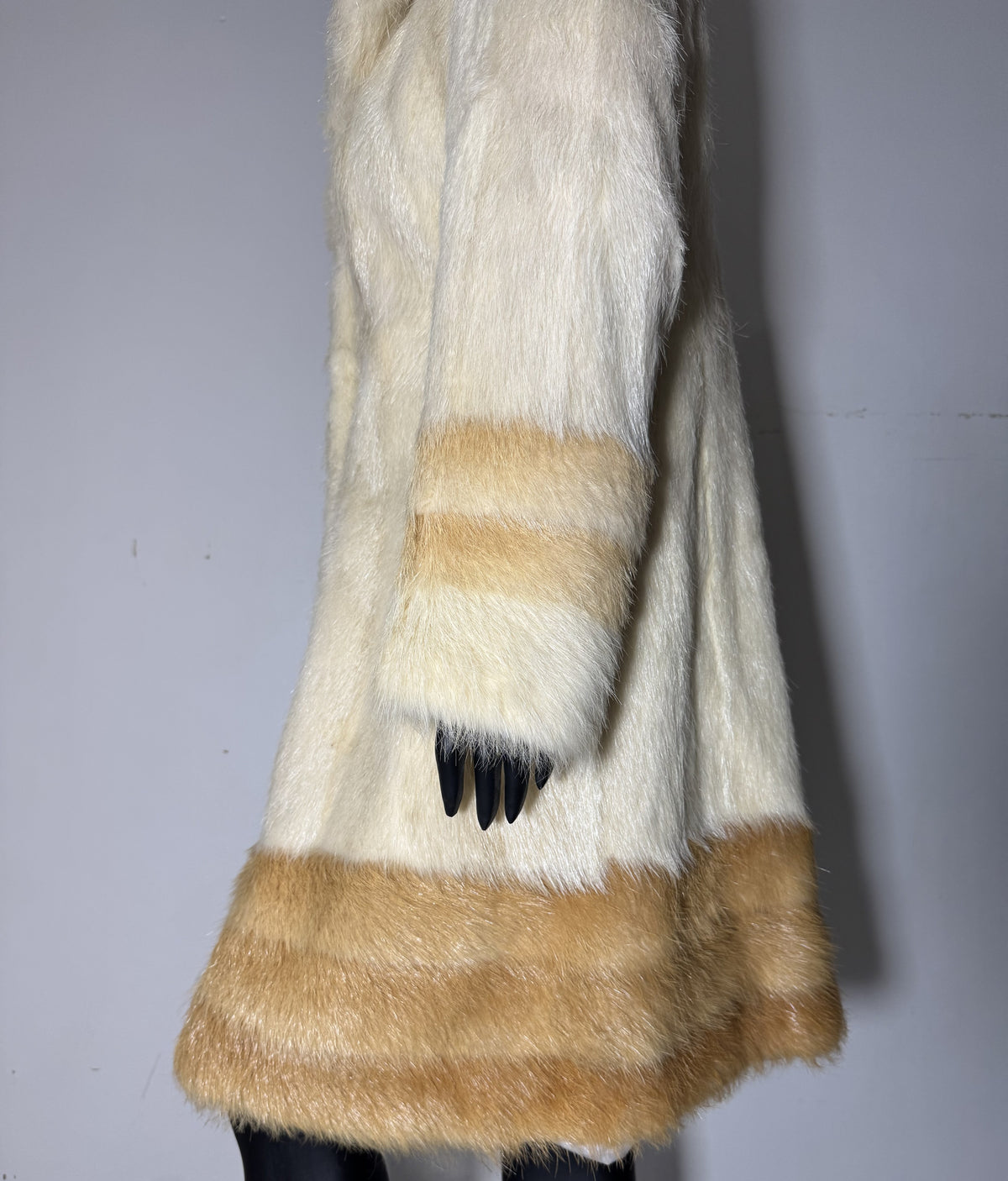 Luxury Genuine Mink Fur Coat for Women | Real Mink Fur Long Coat | Cream & Golden Beige Two Tone Mink Coat | Elegant Winter Outerwear