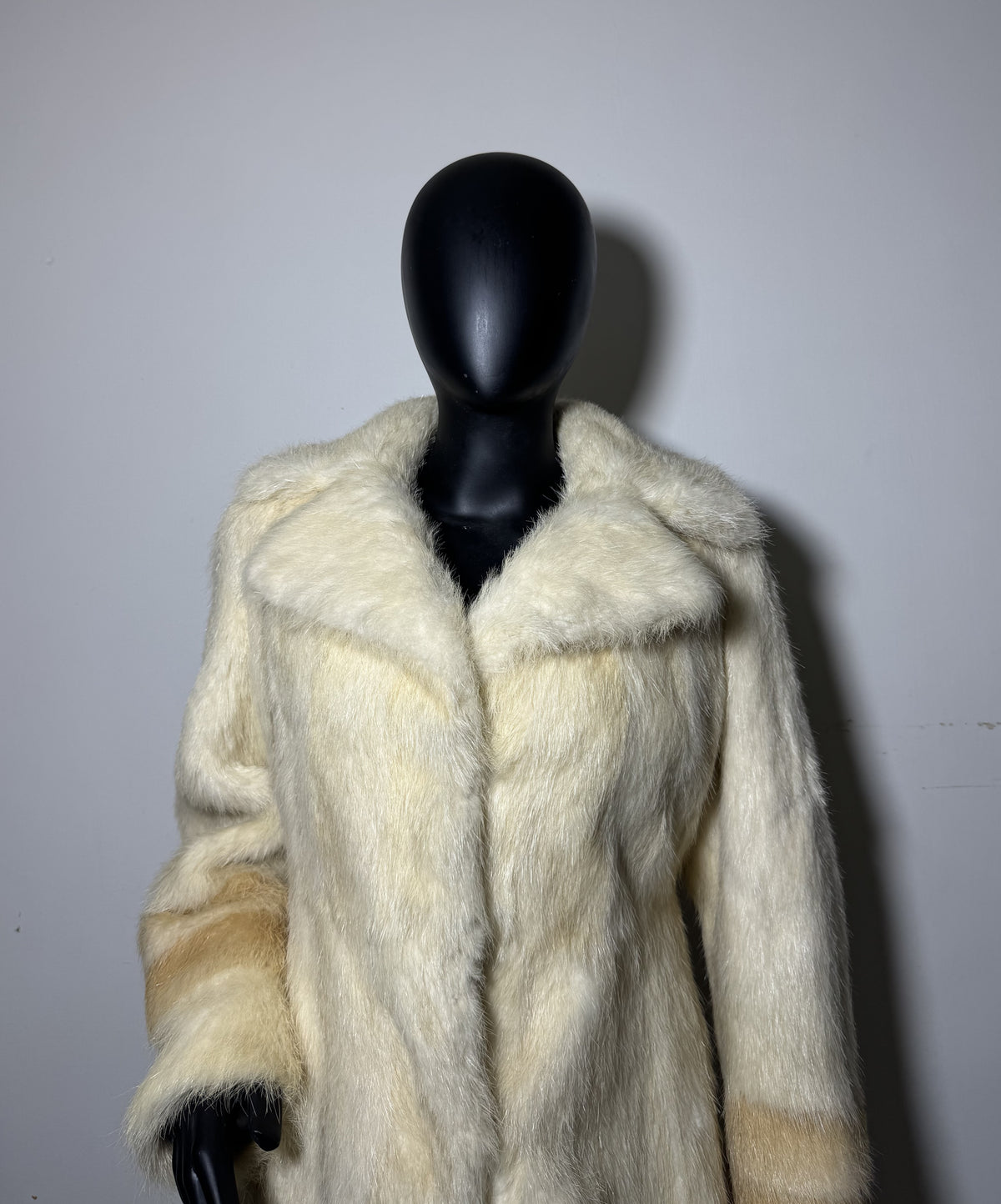Luxury Genuine Mink Fur Coat for Women | Real Mink Fur Long Coat | Cream & Golden Beige Two Tone Mink Coat | Elegant Winter Outerwear