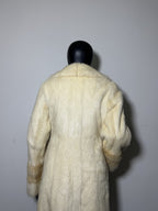 Luxury Genuine Mink Fur Coat for Women | Real Mink Fur Long Coat | Cream & Golden Beige Two Tone Mink Coat | Elegant Winter Outerwear