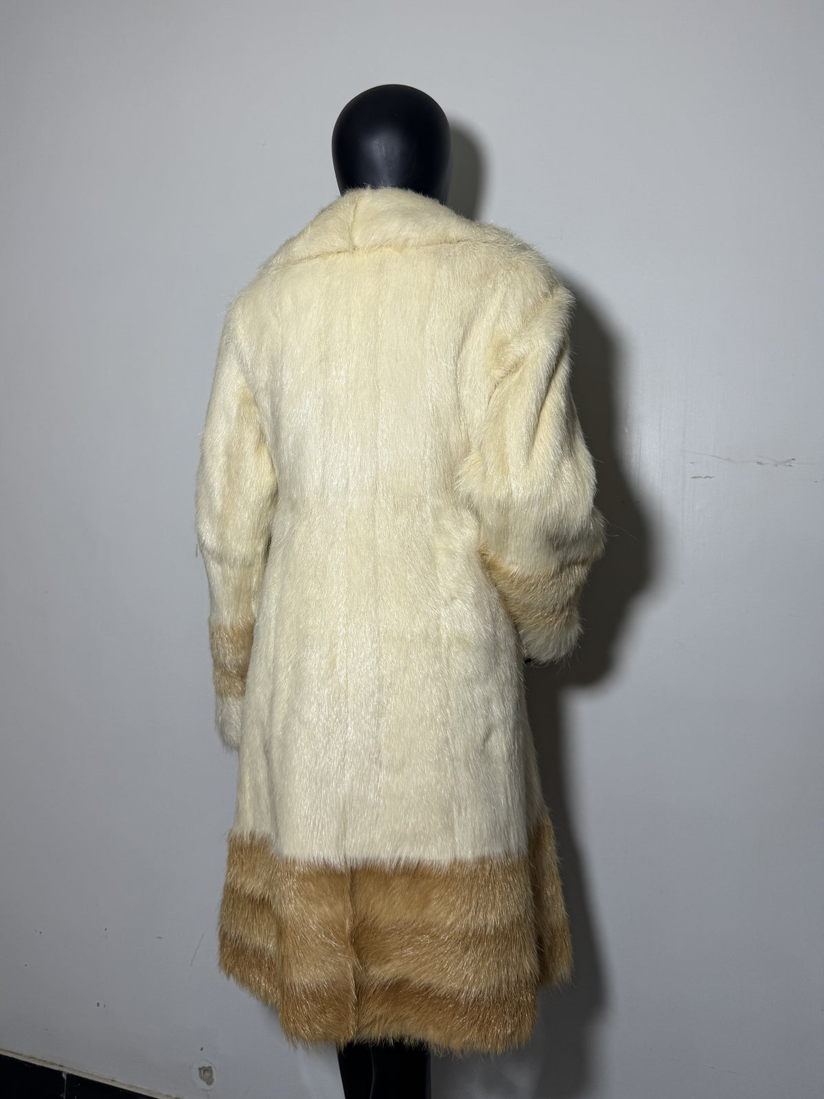 Luxury Genuine Mink Fur Coat for Women | Real Mink Fur Long Coat | Cream & Golden Beige Two Tone Mink Coat | Elegant Winter Outerwear