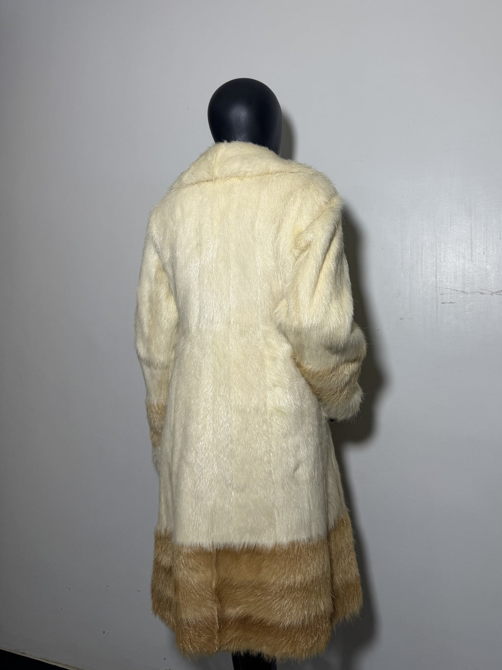 Luxury Genuine Mink Fur Coat for Women | Real Mink Fur Long Coat | Cream & Golden Beige Two Tone Mink Coat | Elegant Winter Outerwear