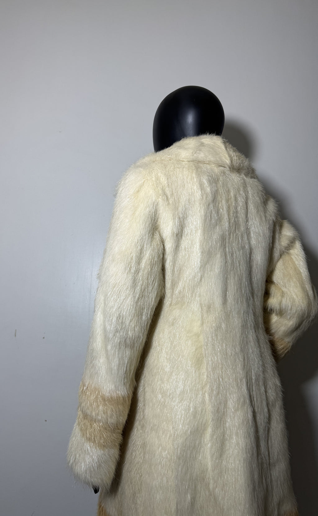 Luxury Genuine Mink Fur Coat for Women | Real Mink Fur Long Coat | Cream & Golden Beige Two Tone Mink Coat | Elegant Winter Outerwear