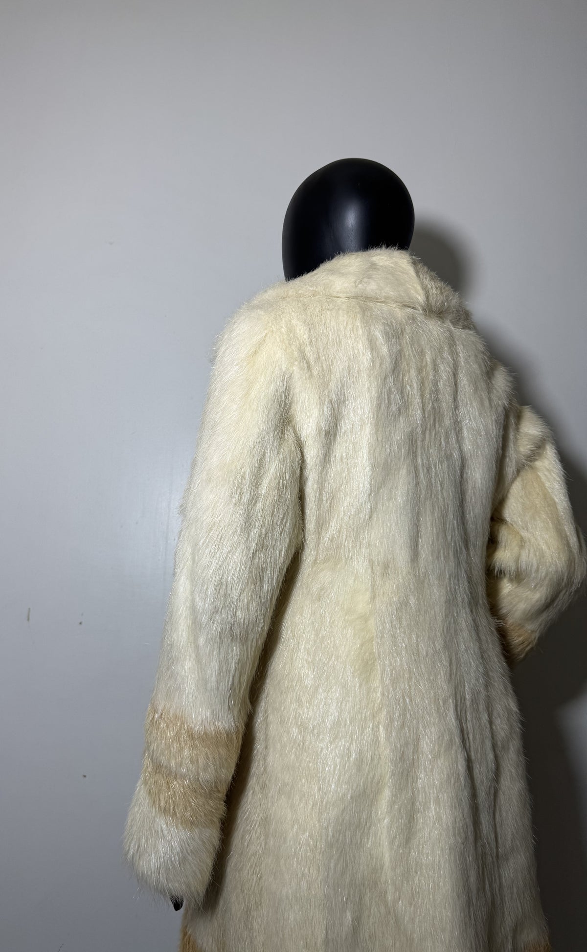 Luxury Genuine Mink Fur Coat for Women | Real Mink Fur Long Coat | Cream & Golden Beige Two Tone Mink Coat | Elegant Winter Outerwear