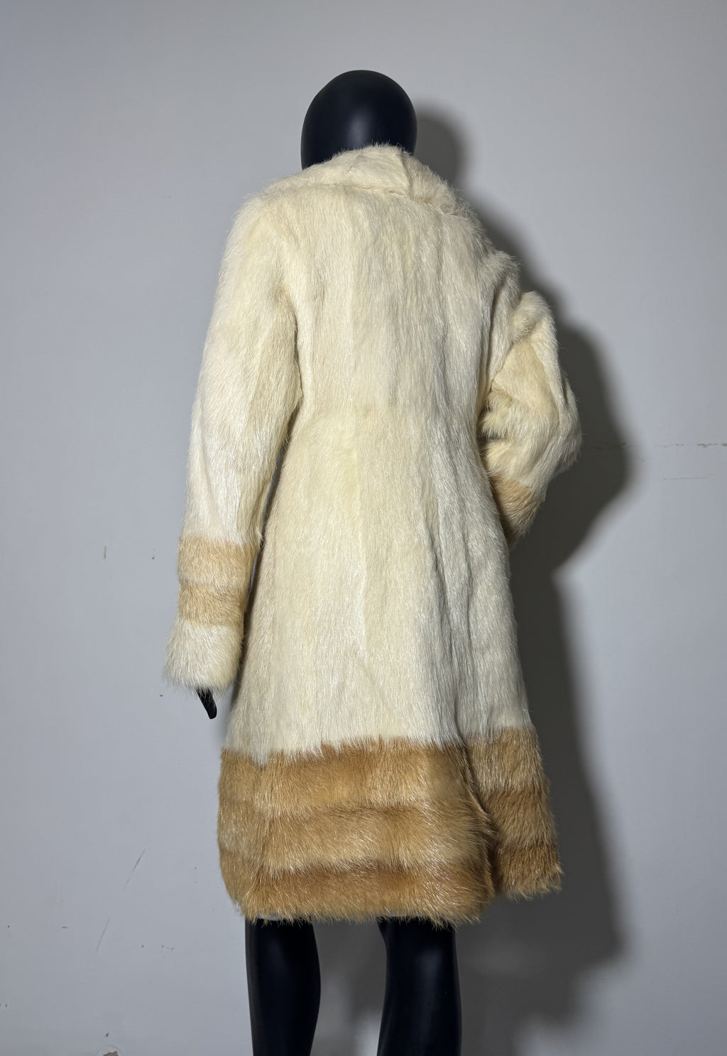 Luxury Genuine Mink Fur Coat for Women | Real Mink Fur Long Coat | Cream & Golden Beige Two Tone Mink Coat | Elegant Winter Outerwear