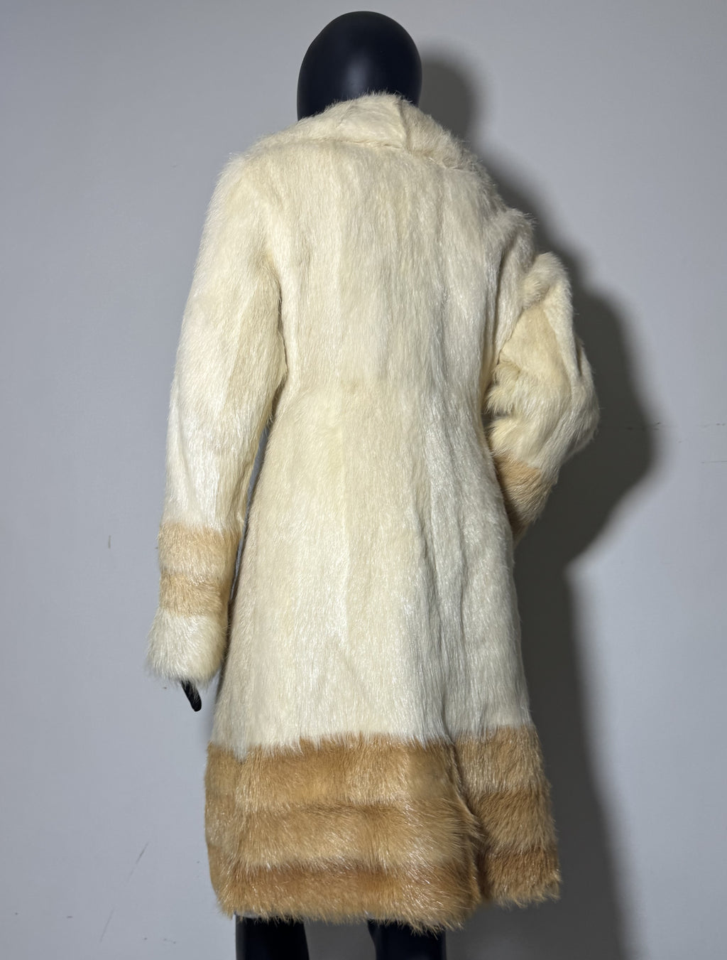 Luxury Genuine Mink Fur Coat for Women | Real Mink Fur Long Coat | Cream & Golden Beige Two Tone Mink Coat | Elegant Winter Outerwear
