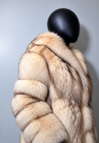 Luxury Genuine Fox Fur Coat for Women | Real Fox Fur Long Maxi Coat | Natural Golden Beige Fur Jacket | Elegant Winter Outerwear