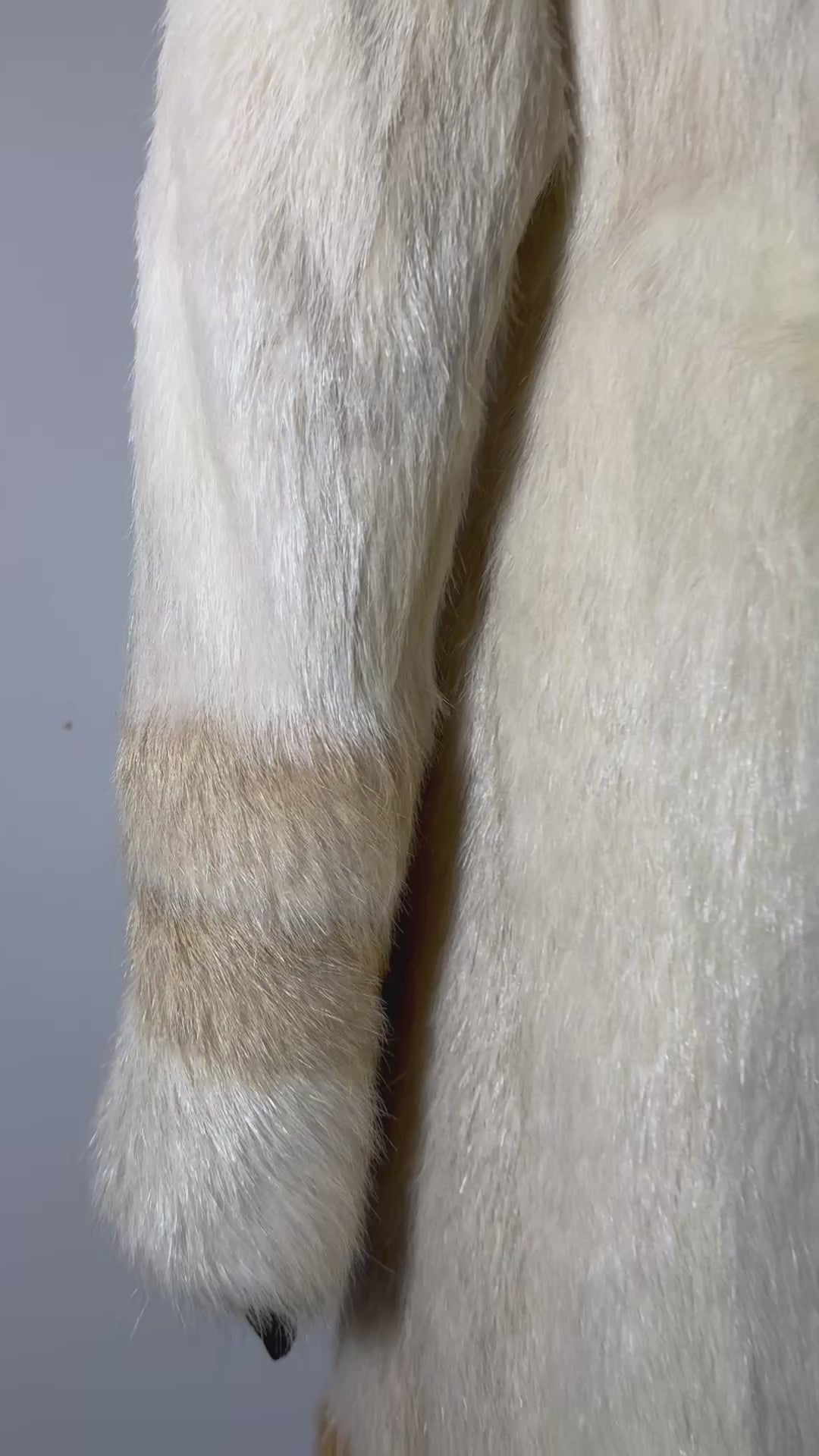 Luxury Genuine Mink Fur Coat for Women | Real Mink Fur Long Coat | Cream & Golden Beige Two Tone Mink Coat | Elegant Winter Outerwear